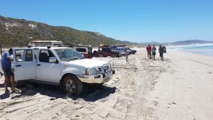 We couldn't drive any further along the beach.
