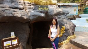 Tassy at cave.