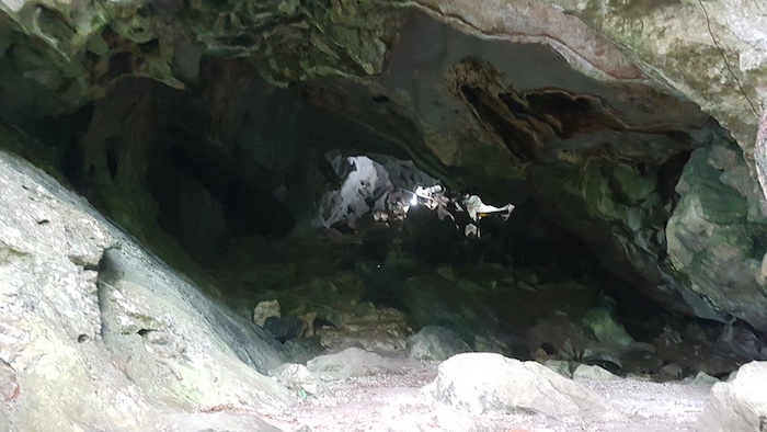 Entrance to cave.