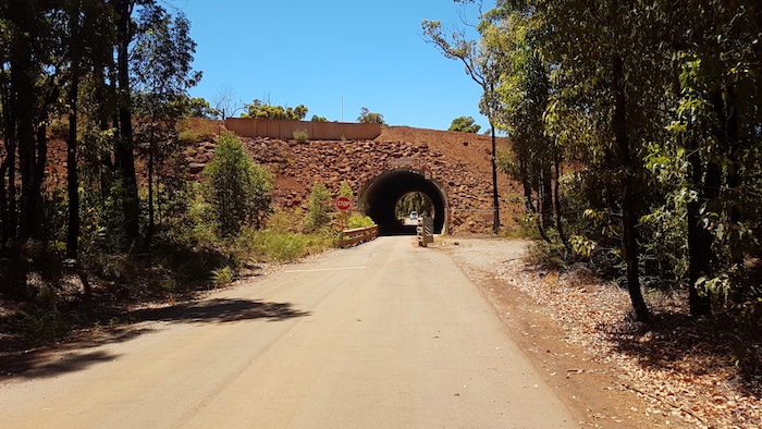 Tunnel to separate road traffic from mine traffic.