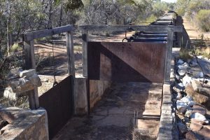 Sluice gate at the Karalee flume.