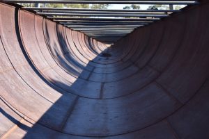 The flume at Karalee transport water from the rock to the dam.