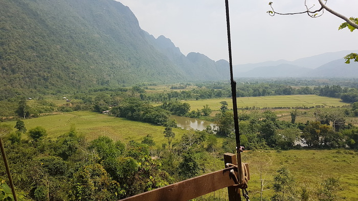 View from zipline tower.