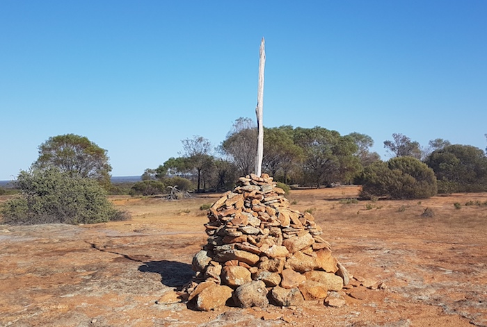 The cairn at the top of Weowanie Rock.