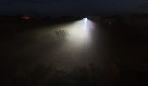 The dust was thick at the campsite.