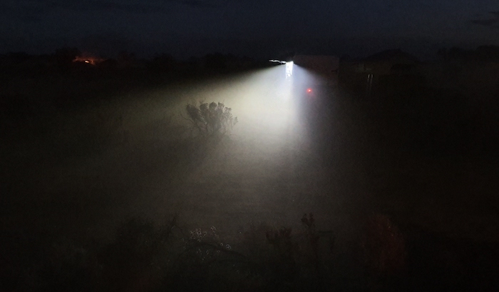 The dust was thick at the campsite.