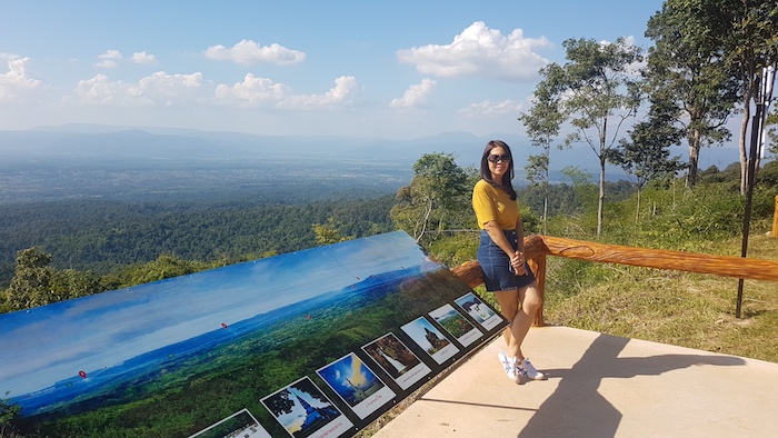 Tassy at Lookout in Phu Hin Ron Kla National Park.