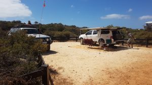 Aaron and Greg at the Milligan Island Camping Node.