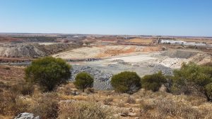 This open-cut talc mine is located 12 kilometres north-east of Three Springs. It is the second largest talc mine in the world with annual production exceeding 240,000 tonnes.