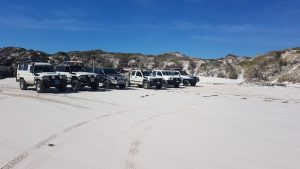 At the end of Wedge Beach.