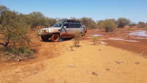 Aaron winched his Patrol out of the boghole.