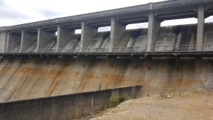 Overflow at Canning Dam.