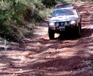 Aaron descending hill.