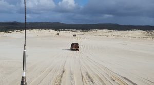 Across Yeagarup Dunes.