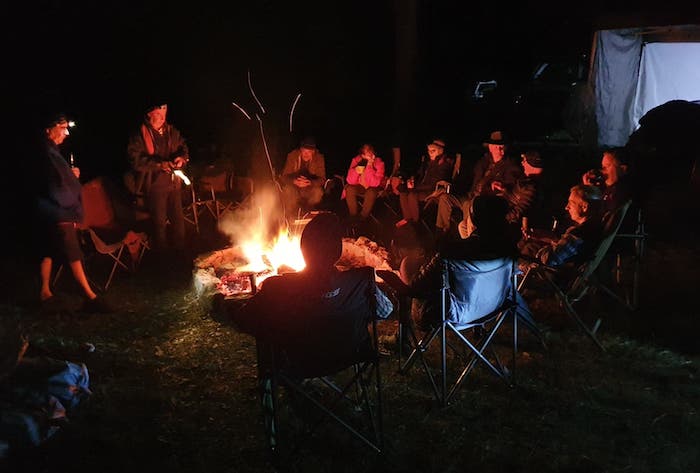Campfire at Winnejup.