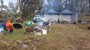 Camp nearly set up at Winnejup.