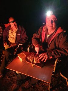 Jeff preparing damper for serving