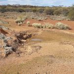 The rockhole has filled in over time