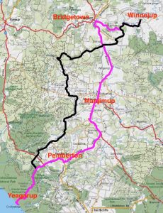 WINNEJUP TO YEAGARUP AND RETURN
