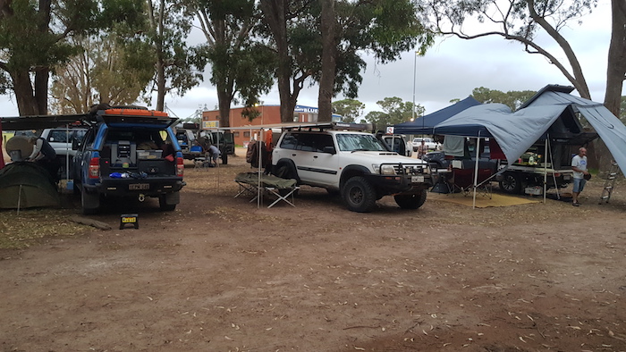 Our campsite at the Esperance showgrounds.