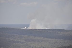 This fire was being actively fought with water bombers and (presumably) ground assets as we watched.
