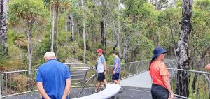 Cliff, Gilbert, Bram and Tania at the Mt Frankland Lookout.