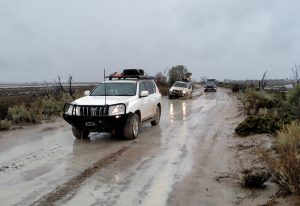 Crossing the southern portion of Lake Kurren Kutten to get to Bendering Road.