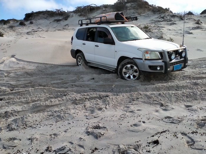 Joanne reversed the Prado into a break in the dunes.