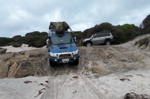 Peter and Lone in their Hilux