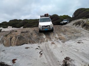 Joanne and Andrew in their Prado.
