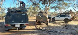 Firewood delivery at The Breakaway campsite.
