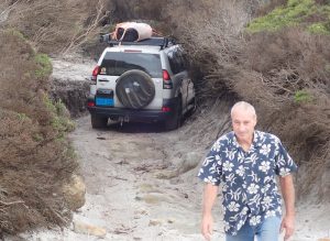 Greg's turn next to get off the beach.