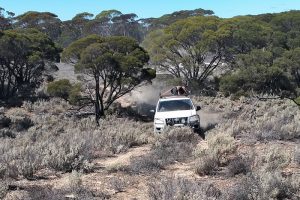 Jo and Andrew on the Lake Sharpe Track.