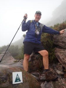 Peter descending Mount Ragged.