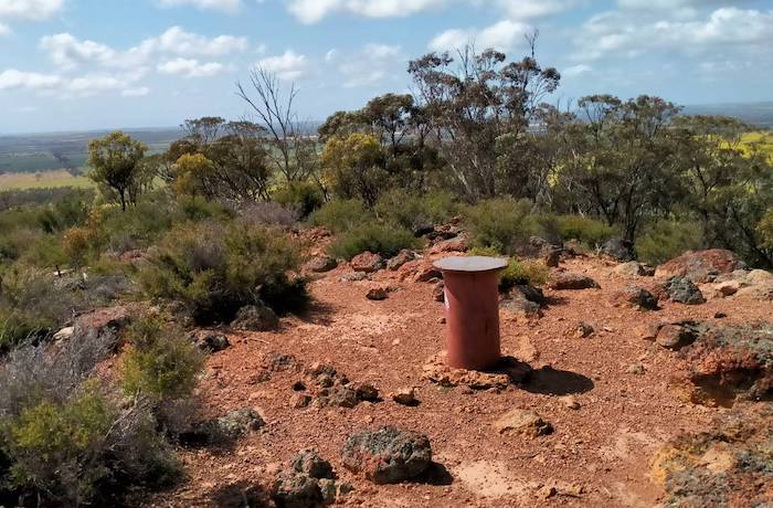Cairn at the top of Quajabin Peak.