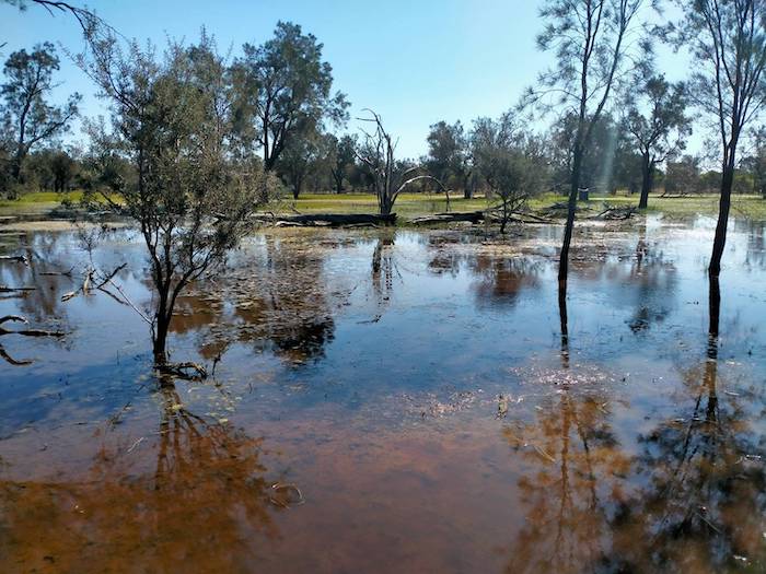 Arro Lake. The Arro Well is submerged.