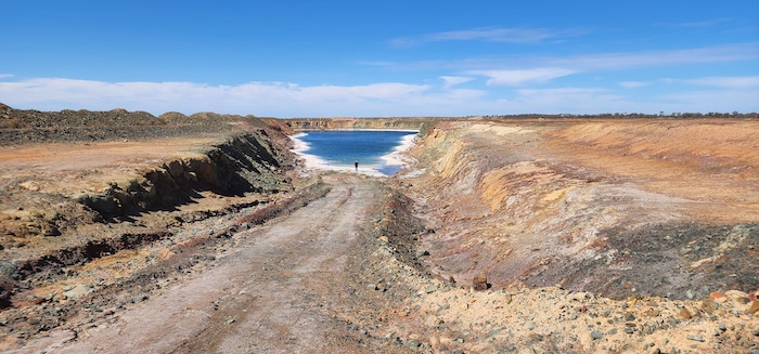 Flooded, disused open pit.