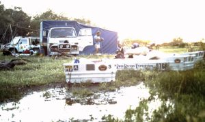 The Oxley campsite coming to life with the sunrise.