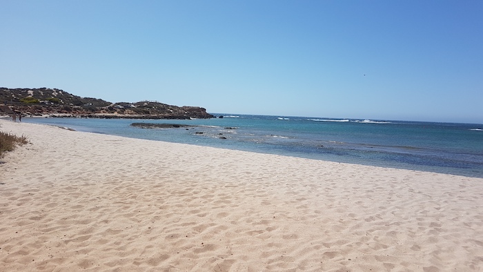 Chinaman Beach at the mouth of the Murchison River, Kalbarri.