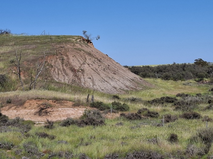 This headland at Bindoo is evidence of galcial movement.