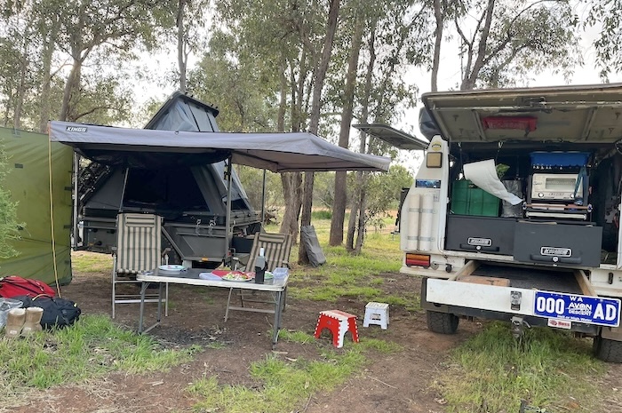 Our camp at Ellendale Pool - actually 200 metres west of the main camping area.