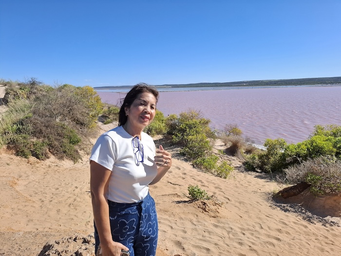 Tassy at Pink Lake, Port Gregory.