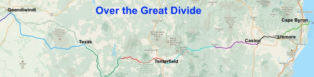 Map of Over the Great Divide Route.